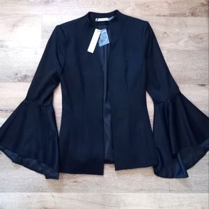 Alice + Olivia Bell Sleeve Black Blazer Jacket Size 2